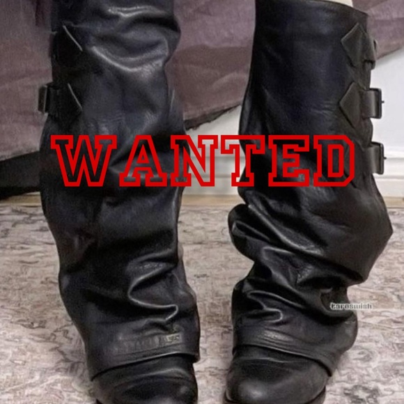 ZUCCa Genuine Leather Triple Belts Slouch Boots - US 8 TO 10 - Picture 1 of 2